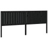 Tête de lit Noir 205,5x4x100 cm Bois massif de pin 630441630441