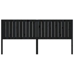 Tête de lit Noir 205,5x4x100 cm Bois massif de pin 630441630441