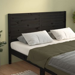Tête de lit Noir 126x4x100 cm Bois massif de pin 630442630442