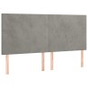 Tête de lit Gris clair 160x5x118/128 cm Velours 630447630447
