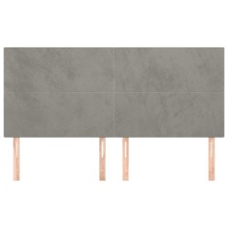 Tête de lit Gris clair 160x5x118/128 cm Velours 630447630447