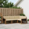 Ensemble de canapés d'extérieur 4 pcs Naturel et Beige 630453630453