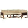 Ensemble de canapés d'extérieur 4 pcs Naturel et Beige 630453630453