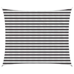Voile d'ombre Anthracite et blanc 2,5 x 4 m HDPE 630454630454