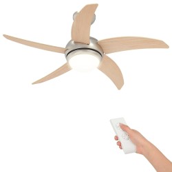 Ventilateur de plafond avec lumière et télécommande Ø 110 cm 630459630459