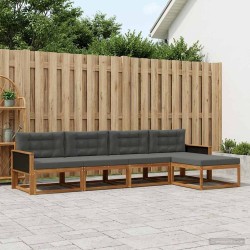 Ensemble de canapés d'extérieur 5 pcs Naturel et Anthracite 630461630461