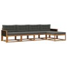 Ensemble de canapés d'extérieur 5 pcs Naturel et Anthracite 630461630461