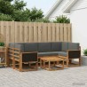 Ensemble de canapés d'extérieur 5 pcs Naturel et Anthracite 630462630462