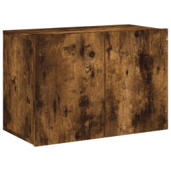 Unités murales TV 5 pcs chêne fumé bois d'ingénierie 630468630468