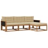 Ensemble de canapés d'extérieur 4 pcs Naturel et Beige 630474630474