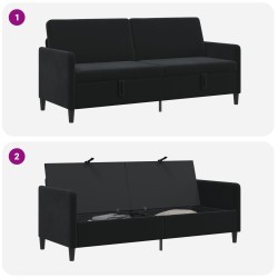 Sofa avec rangement Noir 192 x 78 x 87 cm Polyester 630480630480