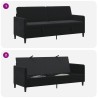 Sofa avec rangement Noir 192 x 78 x 87 cm Polyester 630480630480