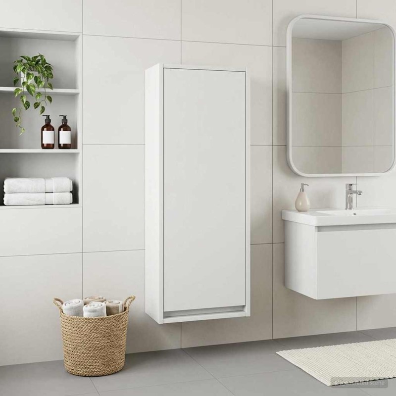 Meuble de lavabo mural Blanc 35 x 20 x 81 cm Bois d'ingénierie 630481630481