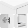 Meuble de lavabo mural Blanc 35 x 20 x 81 cm Bois d'ingénierie 630481630481