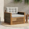 Sofa de milieu extérieur Bois d'Acacia Massif Naturel 630487630487