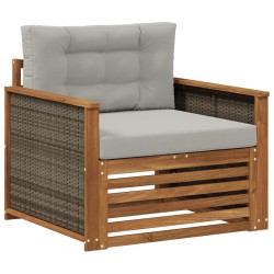Sofa de milieu extérieur Bois d'Acacia Massif Naturel 630487630487