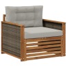 Sofa de milieu extérieur Bois d'Acacia Massif Naturel 630487630487