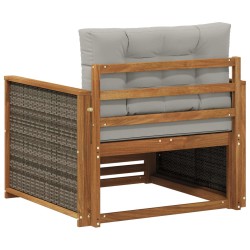 Sofa de milieu extérieur Bois d'Acacia Massif Naturel 630487630487