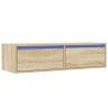 Meuble TV avec lumières LED chêne sonoma 100X35,5x25 cm 630495630495
