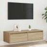 Meuble TV avec lumières LED chêne sonoma 100X35,5x25 cm 630495630495