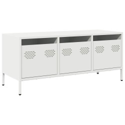 Meuble TV blanc 101,5x39x43,5 cm acier laminé à froid 630500630500