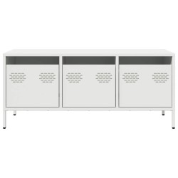 Meuble TV blanc 101,5x39x43,5 cm acier laminé à froid 630500630500