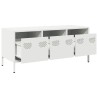 Meuble TV blanc 101,5x39x43,5 cm acier laminé à froid 630500630500
