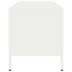 Meuble TV blanc 101,5x39x43,5 cm acier laminé à froid 630500630500