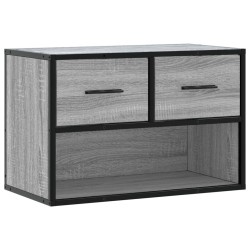 Meuble TV sonoma gris 60x31x39,5 cm bois d'ingénierie et métal 630505630505