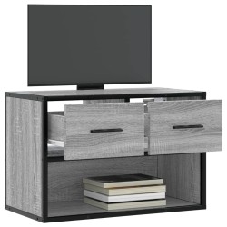 Meuble TV sonoma gris 60x31x39,5 cm bois d'ingénierie et métal 630505630505
