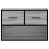 Meuble TV sonoma gris 60x31x39,5 cm bois d'ingénierie et métal 630505630505