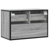 Meuble TV sonoma gris 60x31x39,5 cm bois d'ingénierie et métal 630505630505