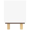 Meuble TV Blanc 80x30x40 cm Bois de pin massif et rotin naturel 630507630507