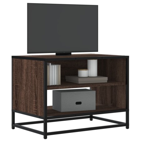 Meuble TV chêne marron 61x40x46 cm bois d'ingénierie et métal 630508630508