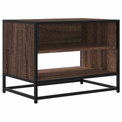 Meuble TV chêne marron 61x40x46 cm bois d'ingénierie et métal 630508630508