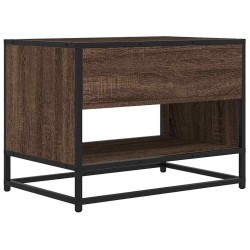 Meuble TV chêne marron 61x40x46 cm bois d'ingénierie et métal 630508630508