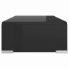 Meuble TV/support pour moniteur 40x25x11 cm verre noir 630513630513