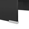 Meuble TV/support pour moniteur 40x25x11 cm verre noir 630513630513