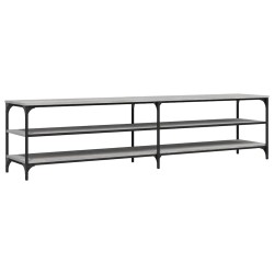 Meuble TV sonoma gris 200x30x50 cm bois d'ingénierie et métal 630515630515