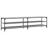 Meuble TV sonoma gris 200x30x50 cm bois d'ingénierie et métal 630515630515