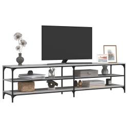 Meuble TV sonoma gris 200x30x50 cm bois d'ingénierie et métal 630515630515