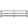 Meuble TV sonoma gris 200x30x50 cm bois d'ingénierie et métal 630515630515