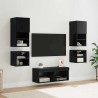 Meubles TV muraux 8 pcs Chêne noir Bois d'ingénierie 630519630519