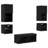 Meubles TV muraux 8 pcs Chêne noir Bois d'ingénierie 630519630519