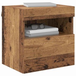 Meubles TV muraux avec LED 2 pcs Bois Ancien 40 x 30 x 40 cm 630520630520