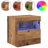 Meubles TV muraux avec LED 2 pcs Bois Ancien 40 x 30 x 40 cm 630520630520