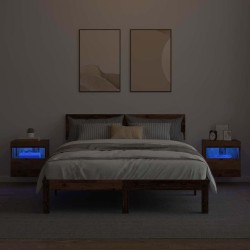 Meubles TV muraux avec LED 2 pcs Bois Ancien 40 x 30 x 40 cm 630520630520