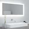 Miroir à LED de salle de bain Gris béton 100x8,5x37cm Acrylique 630521630521