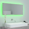 Miroir à LED de salle de bain Gris béton 100x8,5x37cm Acrylique 630521630521