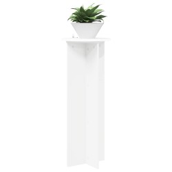 Support de Plante 2 pcs Blanc Ø40 x 100 cm Bois d'ingénierie 630537630537